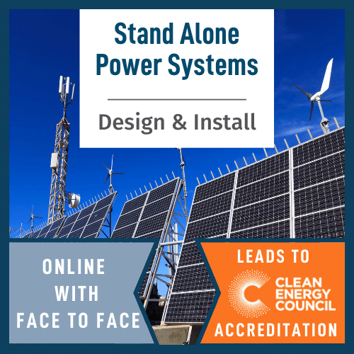 Stand Alone Power Course for clean energy council accreditation