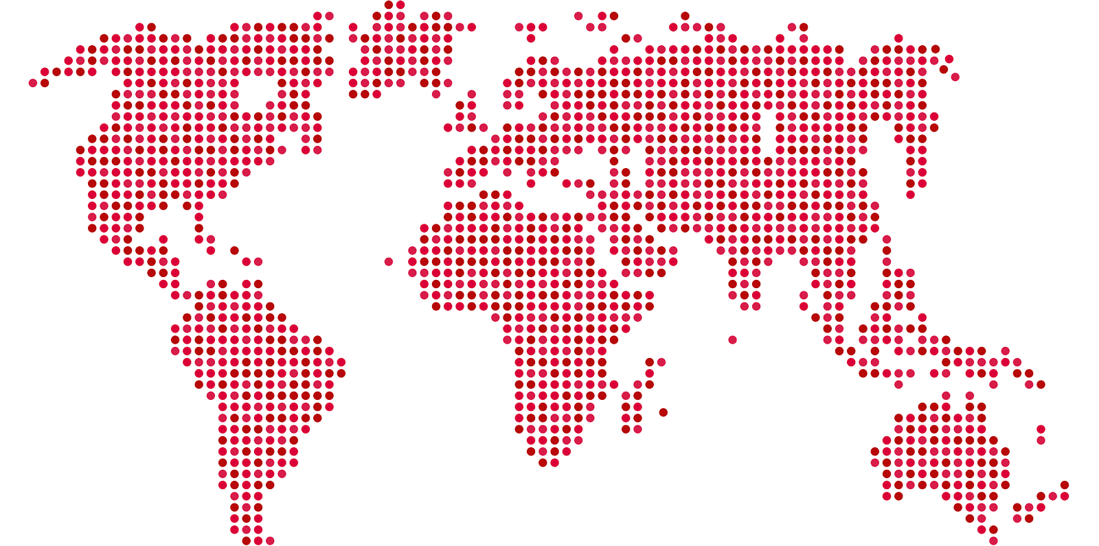 World Map Showing Countries Worked in