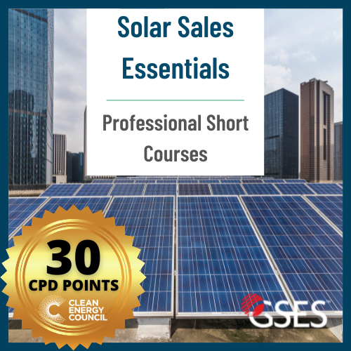 Solar Sales Essentials GSES Online Training Short Course