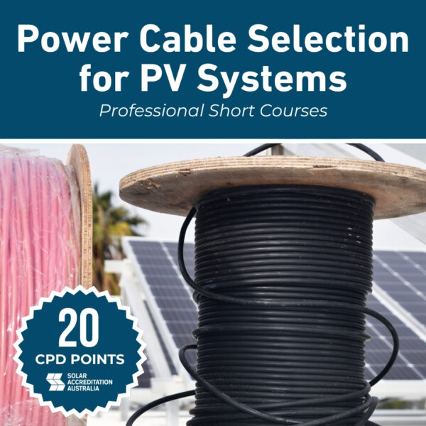Power Cable Selection for PV Systems