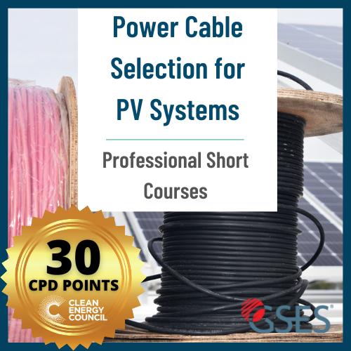 Power Cable Selection for PV Systems